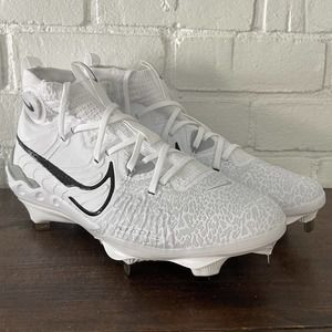 Nike Alpha Huarache NXT MCS Baseball Cleats White Wolf Grey size 7.5
